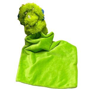Waddle Green Plush Dinosaur‎ Security Blanket Baby Lovey Toy Rattle Triceratops